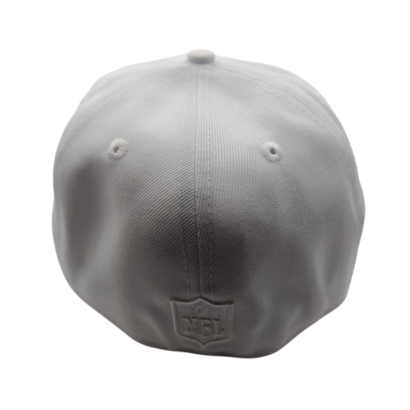 New Era NFL Houston Texans All White Fitted Hat Size 7 1/8 - Picture 4 of 8